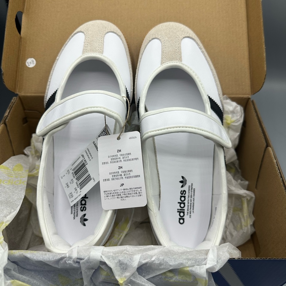 ADIDAS SAMBA JANE WHITE 🖤🤍 - Picture 5 of 11